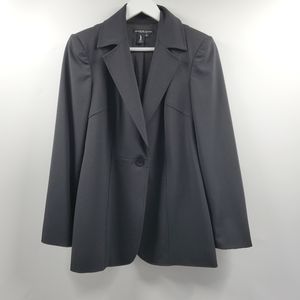 Peace of Cloth Black One Button Blazer Jacket Career
